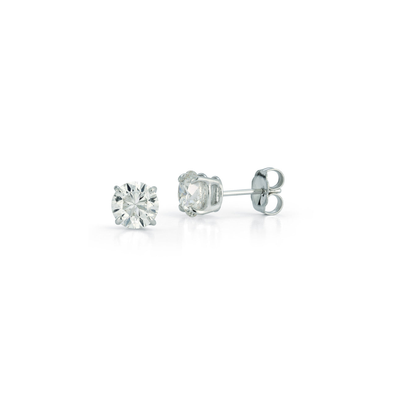 Dana Rebecca Designs Millie Ryan Princess Cut Diamond Studs - White Go